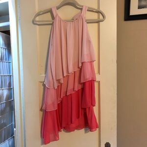 Girls layered ruffle flowey dress - size 10